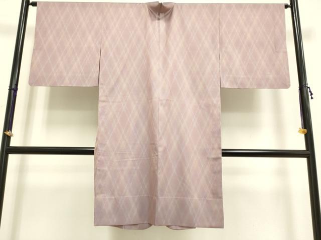 平和屋着物▽道行コート　スリーシーズン　春夏秋　塵除け　ロング丈　菱文　正絹　逸品　DAAR5518du