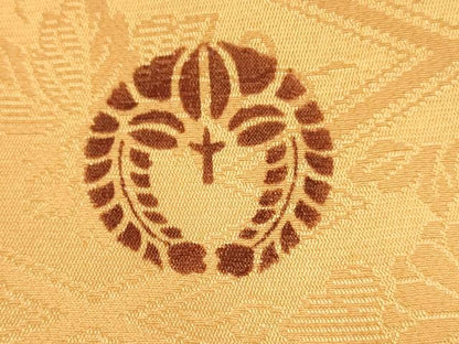 平和屋着物[]お宮参り　男の子　祝着　産着　初着　のしめ　駒刺繍　虎　笹竹文　暈し染め　金彩　逸品　DAAR6191ma
