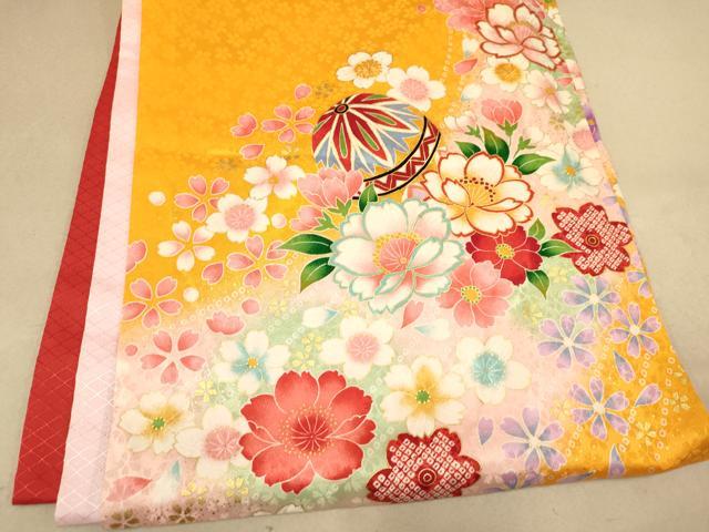 平和屋着物[]お宮参り　女の子　祝着　産着　初着　のしめ　刺繍　雪輪鞠花文　暈し染め　金彩　逸品　DAAR6268ma
