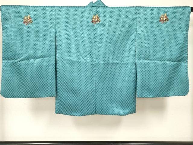 平和屋着物[]七五三　男の子　祝着・羽織・行灯袴・小物セット　菱文　洗える着物　DAAR6287ma