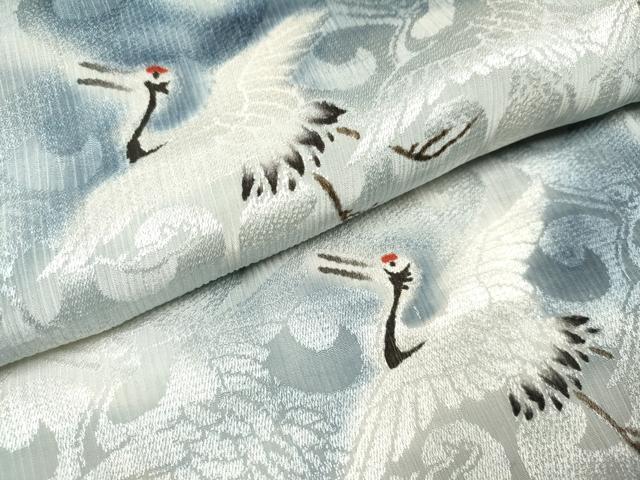 平和屋着物[]お宮参り　男の子　祝着　産着　初着　のしめ　群鶴唐草文　暈し染め　逸品　DAAR6309ma