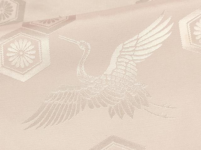 平和屋着物[]七五三　女の子　７歳　長襦袢(半衿刺繍)・無双仕立て　群鶴　亀甲菊地紋　洗える着物　DAAR6371ma
