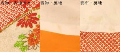 平和屋着物[]七五三　女の子　３歳　祝着　三つ身　被布セット　駒刺繍　花車文　金彩　洗える着物　DAAR6392ma