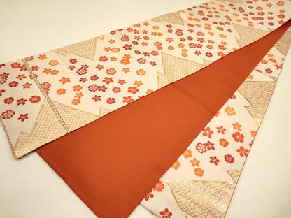 平和屋着物∵女の子　十三参り　子供　祝着・襦袢(無双仕立て・半衿刺繍)・袋帯セット　絞り　花蝶文　金彩　逸品　DAAR6468ma