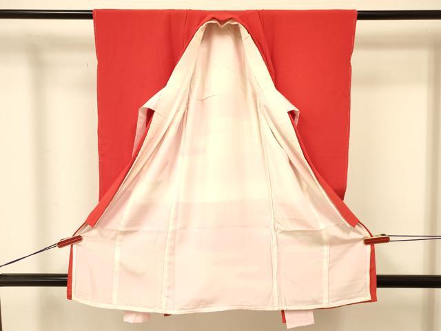 平和屋着物[]七五三　女の子　３歳　祝着　三つ身　緋色　逸品　DAAR6515ma