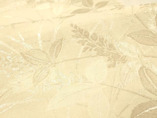 平和屋着物＊夏物 六通柄袋帯 草花文 銀糸 正絹 逸品 DAAR6987cm