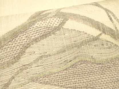 平和屋着物＊夏物 太鼓柄袋帯 稲穂 金糸 正絹 逸品 DAAR6999cm