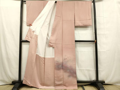 平和屋着物■色留訪問着　寿光織　風景樹林地紋　暈し染め　金彩　正絹　逸品　DAAR7040we