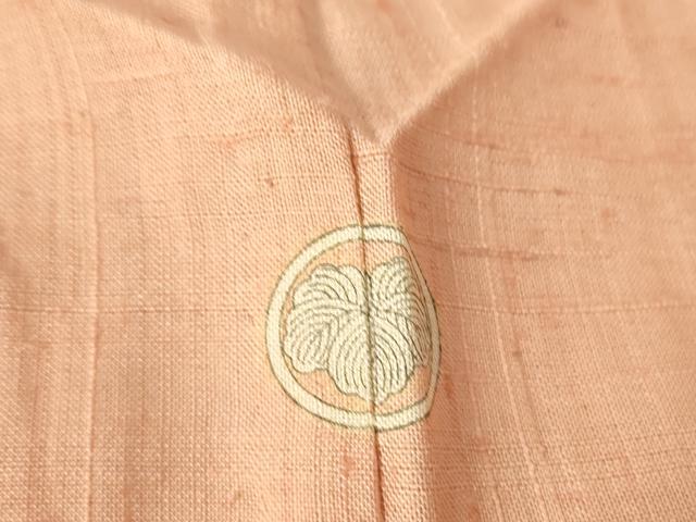 平和屋着物▽生紬 単衣 宍色 正絹 逸品 DAAR9473op