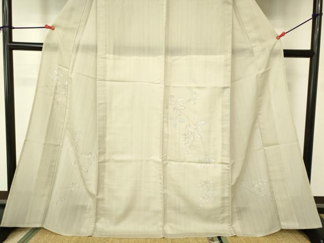 平和屋着物＊夏物 訪問着 枝葉文 洗える着物 DAAQ4543opm