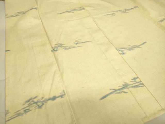平和屋着物▽上質な紬　単衣　横段霞文　正絹　逸品　DAAS0037az