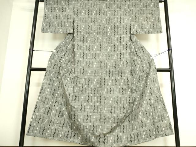 平和屋着物▽上質な紬 単衣 絣間道 正絹 逸品 DAAS0044az