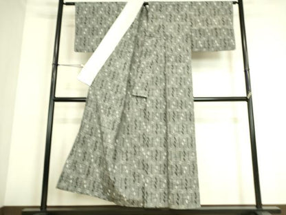 平和屋着物▽上質な紬 単衣 絣間道 正絹 逸品 DAAS0044az