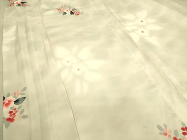 平和屋着物▽上質な小紋 単衣 作家物 華の園 舞花文 手描き 正絹 逸品 DAAS0049az