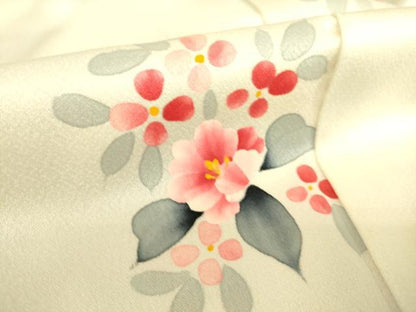 平和屋着物▽上質な小紋 単衣 作家物 華の園 舞花文 手描き 正絹 逸品 DAAS0049az