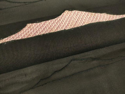 平和屋着物▽羽織　スリーシーズン　春夏秋　塵除け　紗　霞文　黒色　正絹　逸品　DAAS0051az