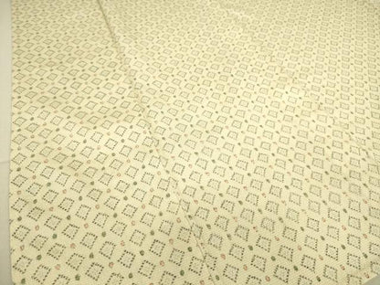 平和屋着物▽本塩沢　単衣　菱文　正絹　逸品　DAAS0059az