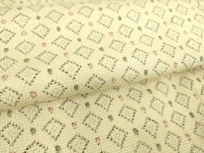 平和屋着物▽本塩沢　単衣　菱文　正絹　逸品　DAAS0059az