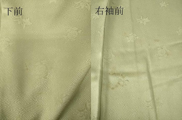 平和屋着物▽訪問着　単衣　駒刺繍　絞り　吉祥花文　金彩　正絹　逸品　DAAS0088az