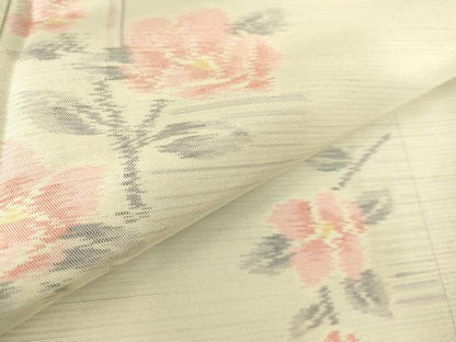 平和屋着物▽上質な紬 単衣 花間道 正絹 逸品 DAAS0121az