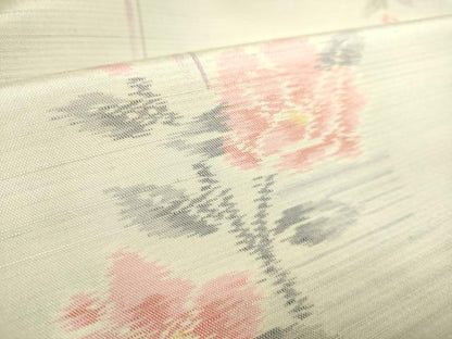 平和屋着物▽上質な紬 単衣 花間道 正絹 逸品 DAAS0121az