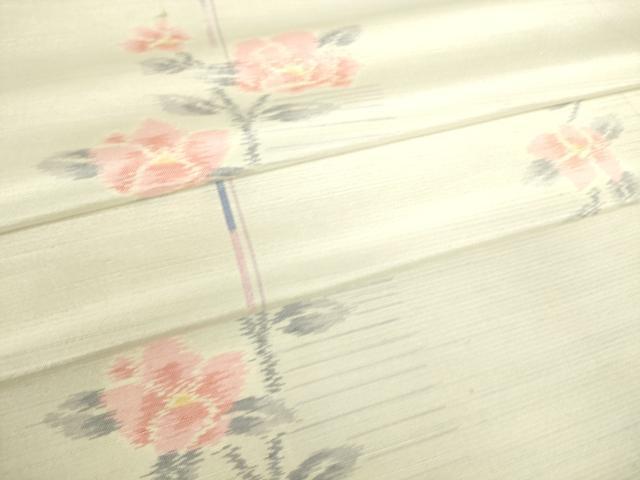 平和屋着物▽上質な紬 単衣 花間道 正絹 逸品 DAAS0121az
