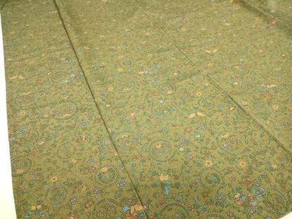 平和屋着物▽上質な小紋 単衣 動物丸文 正絹 逸品 DAAS0122az
