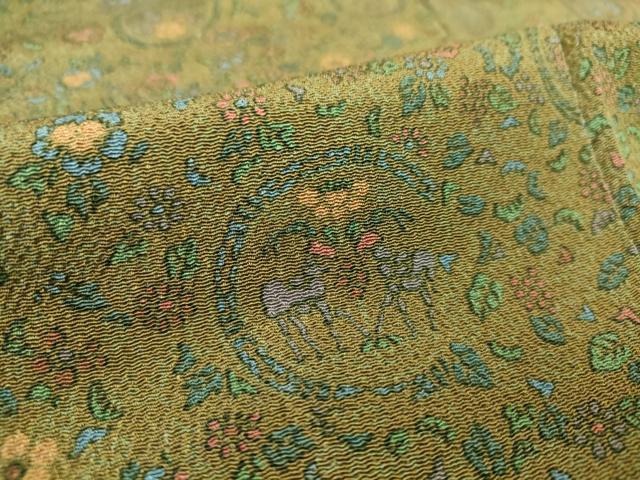 平和屋着物▽上質な小紋 単衣 動物丸文 正絹 逸品 DAAS0122az