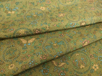 平和屋着物▽上質な小紋 単衣 動物丸文 正絹 逸品 DAAS0122az