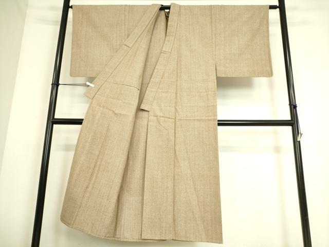 平和屋着物▽男性 紬 単衣 霞文 正絹 逸品 DAAS0125az