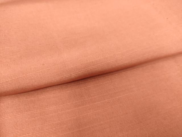 平和屋着物▽上質な紬 単衣 浅緋色 正絹 逸品 DAAS0129az