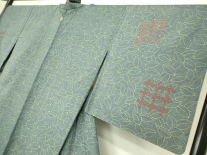 平和屋着物▽訪問着　紬地　単衣　舞花文　正絹　逸品　DAAS0131az