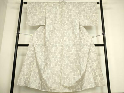 平和屋着物▽上質な紬 単衣 花尽くし 正絹 逸品 DAAS0132az