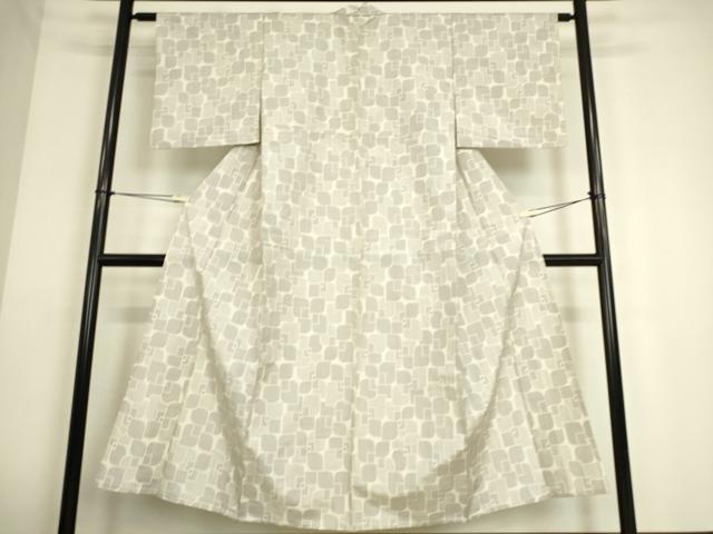 平和屋着物▽上質な紬 単衣 花尽くし 正絹 逸品 DAAS0132az