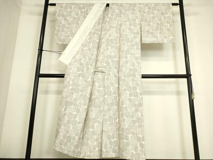 平和屋着物▽上質な紬 単衣 花尽くし 正絹 逸品 DAAS0132az