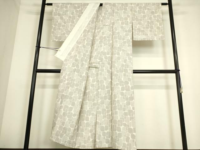 平和屋着物▽上質な紬 単衣 花尽くし 正絹 逸品 DAAS0132az