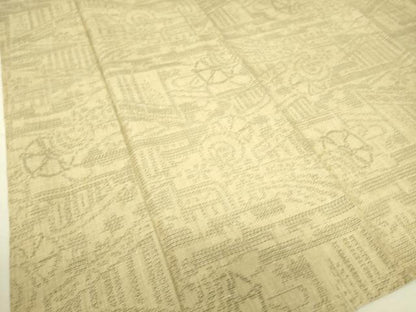 平和屋着物▽本場結城紬 重要無形文化財 単衣 鼓文 80亀甲 正絹 逸品 DAAS0134az