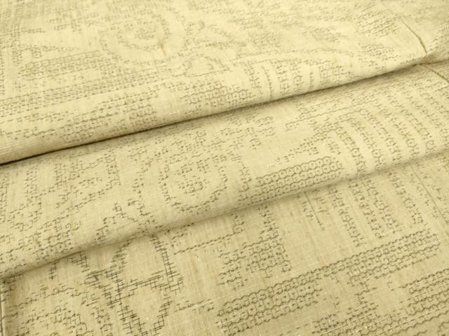 平和屋着物▽本場結城紬 重要無形文化財 単衣 鼓文 80亀甲 正絹 逸品 DAAS0134az