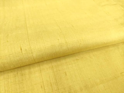 平和屋着物▽上質な紬 単衣 玉蜀黍色 正絹 逸品 DAAS0141az