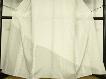 平和屋着物▽本塩沢 訪問着 単衣 枝葉文 正絹 逸品 DAAS0151az