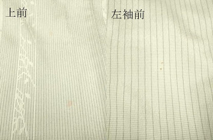 平和屋着物▽本塩沢 訪問着 単衣 枝葉文 正絹 逸品 DAAS0151az