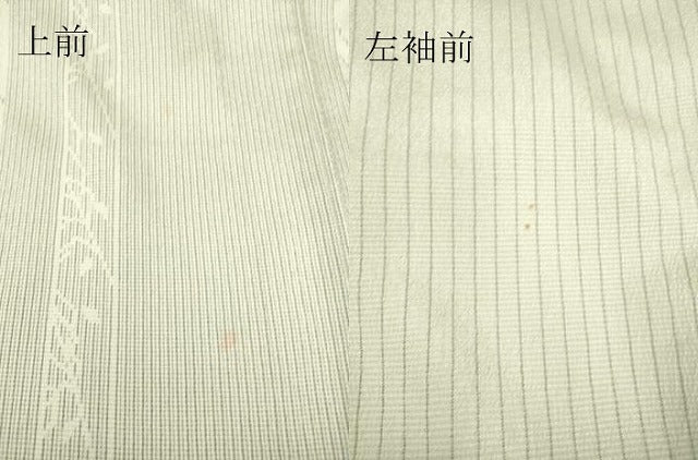 平和屋着物▽本塩沢 訪問着 単衣 枝葉文 正絹 逸品 DAAS0151az