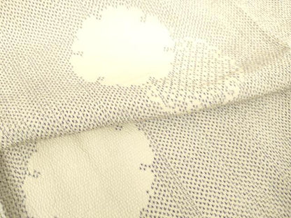 平和屋着物▽本塩沢　単衣　雪輪重ね文　正絹　逸品　DAAS0152az