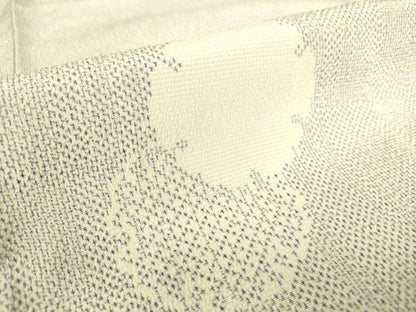 平和屋着物▽本塩沢　単衣　雪輪重ね文　正絹　逸品　DAAS0152az