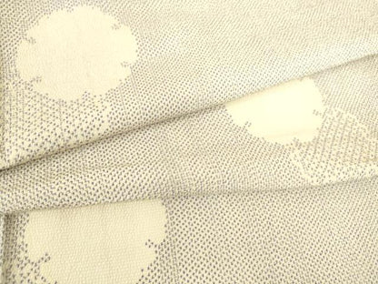平和屋着物▽本塩沢　単衣　雪輪重ね文　正絹　逸品　DAAS0152az