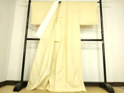 平和屋着物▽上質な紬 単衣 砥粉色 正絹 逸品 未使用 DAAS0153az