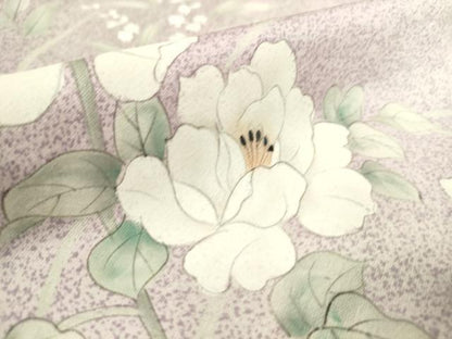 平和屋着物▽訪問着 単衣 草花文 手描き 正絹 逸品 DAAS0154az