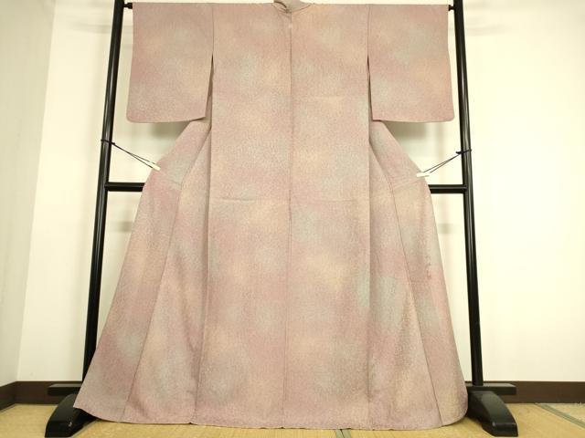 平和屋着物▽上質な小紋 単衣 蒔糊 瑞晃 霞文 正絹 逸品 DAAS0159az
