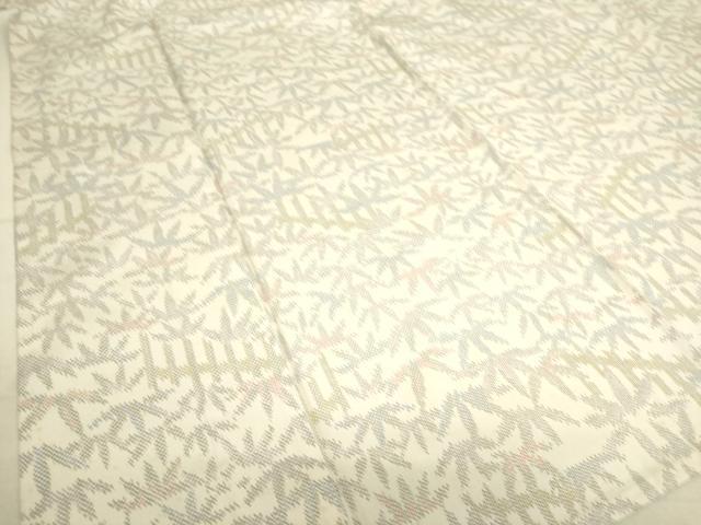 平和屋着物▽上質な紬 単衣 笹文 正絹 逸品 DAAS0163az