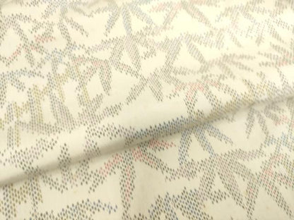 平和屋着物▽上質な紬 単衣 笹文 正絹 逸品 DAAS0163az